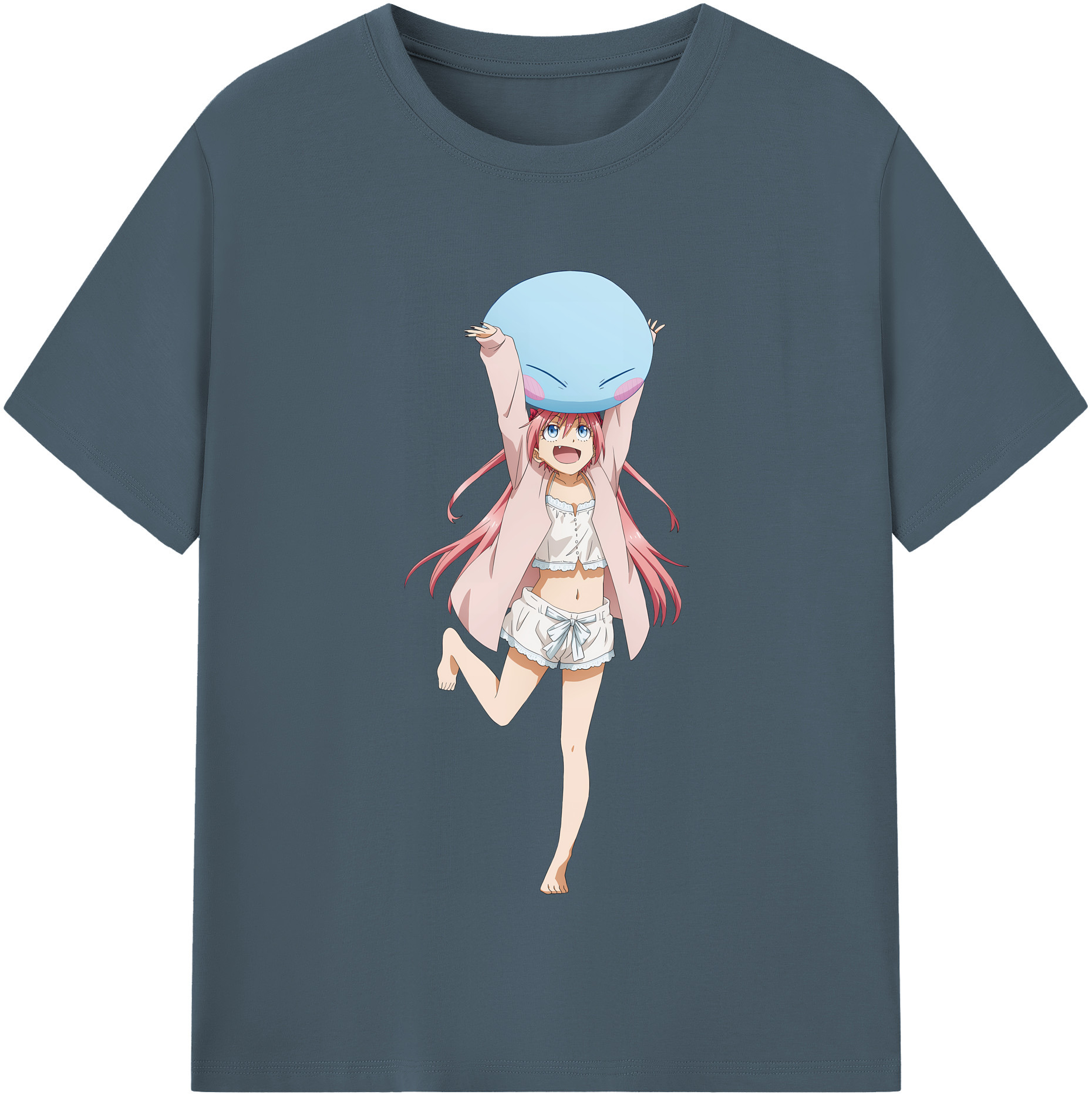 （画像用） 転スラ Regarding Reincarnated to Slime 綿100％半袖Tシャツ（フロントプリント）